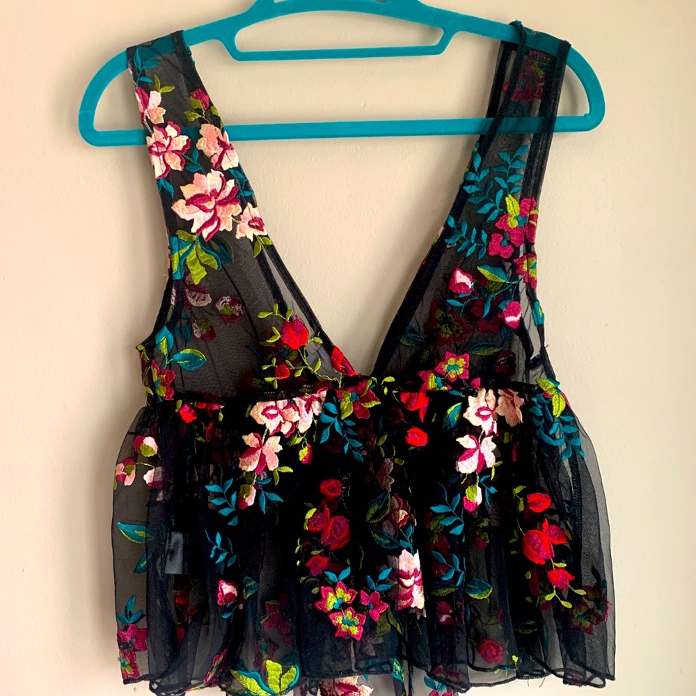 Gorgeous sheer floral top from urban outfitters